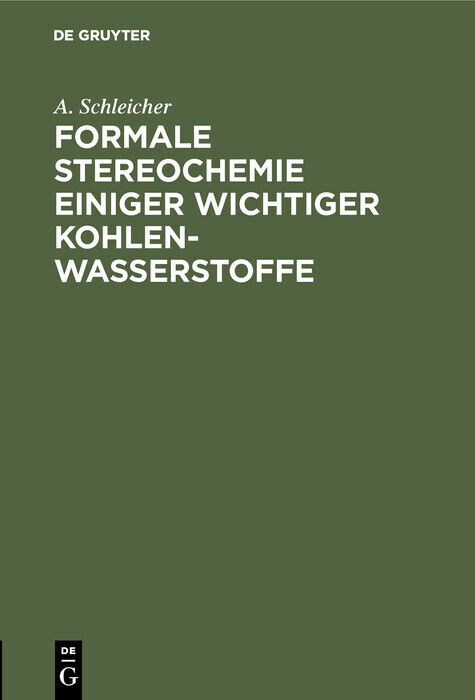 Formale Stereochemie einiger wichtiger Kohlenwasserstoffe main product photo