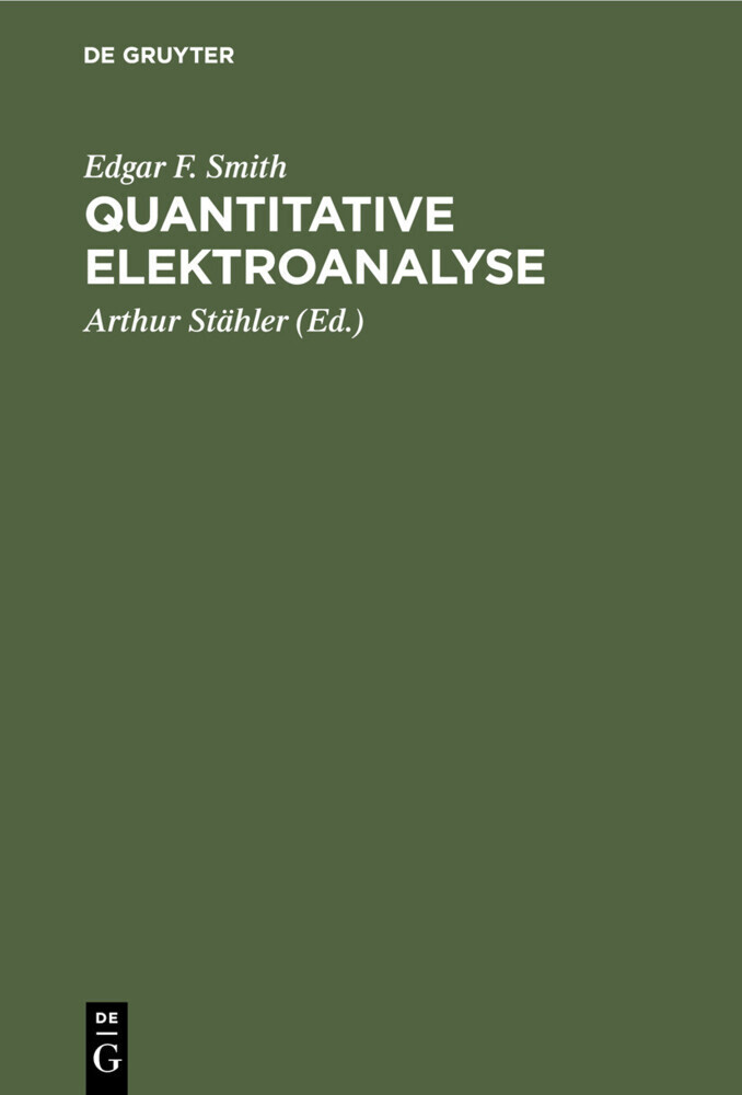 Quantitative Elektroanalyse main product photo