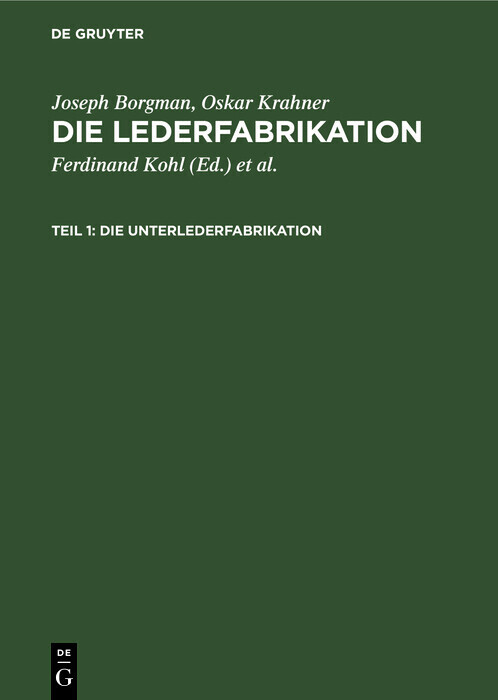 Die Unterlederfabrikation main product photo