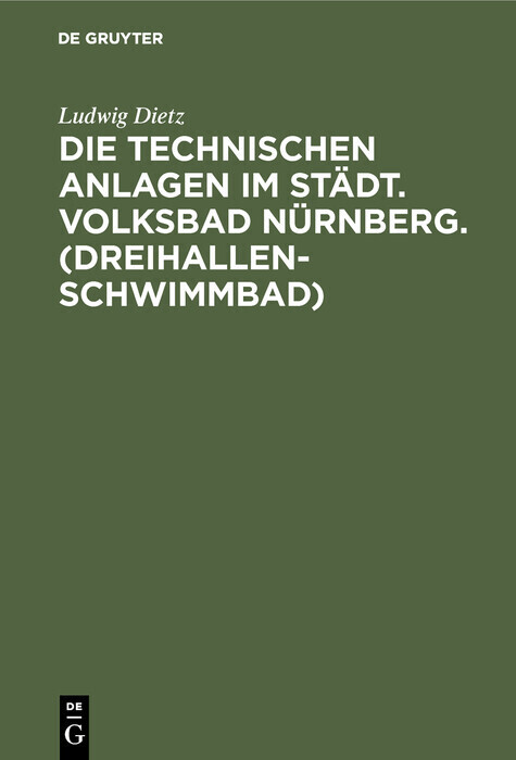 Die technischen Anlagen im Städt. Volksbad Nürnberg. (Dreihallenschwimmbad) main product photo