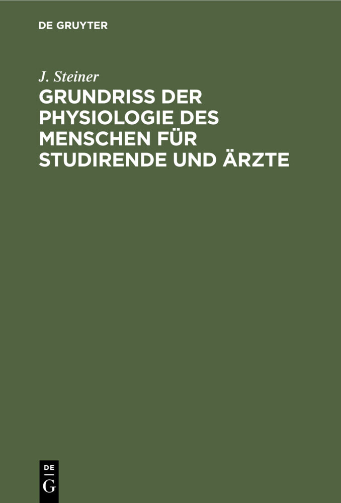 Grundriss der Physiologie des Menschen für Studirende und Ärzte main product photo