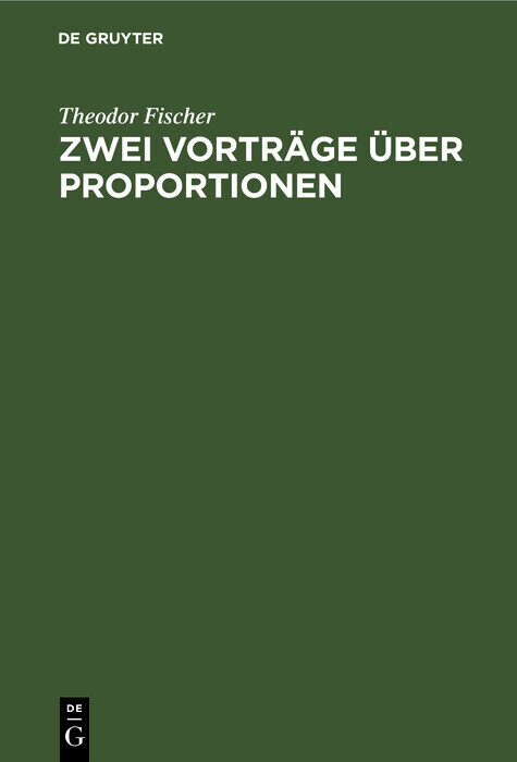 Zwei Vorträge über Proportionen main product photo