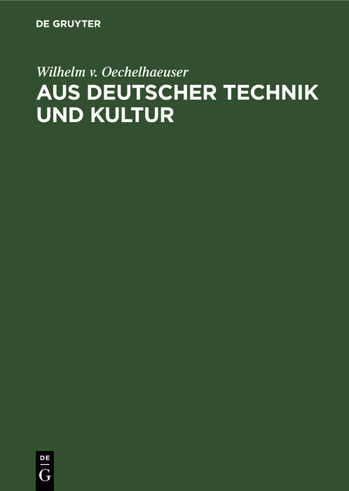 Aus deutscher Technik und Kultur main product photo