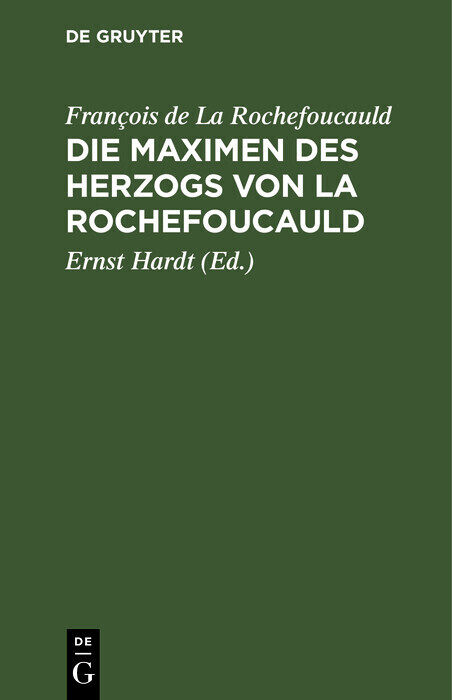 Die Maximen des Herzogs von La Rochefoucauld main product photo