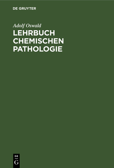 Lehrbuch chemischen Pathologie main product photo