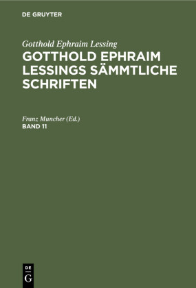 LESSINGS SÄMMTL. SCHRIFTEN BD. 11 (MUNCHER) 3A GELSS