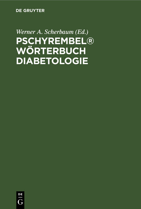 Pschyrembel® Wörterbuch Diabetologie main product photo