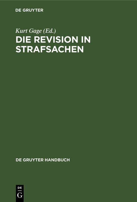 Die Revision in Strafsachen main product photo