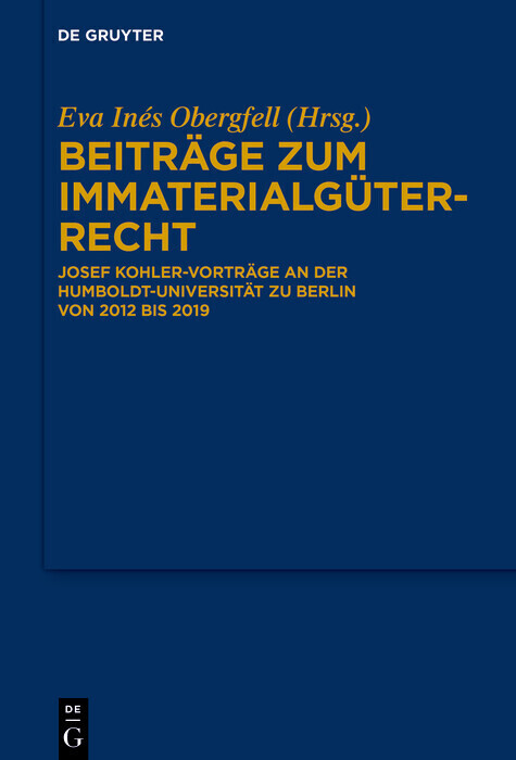 Beiträge zum Immaterialgüterrecht main product photo