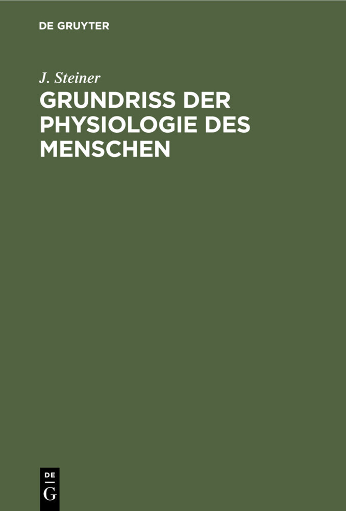 Grundriss der Physiologie des Menschen main product photo