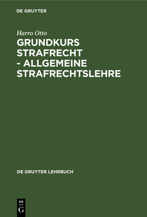 Grundkurs Strafrecht - Allgemeine Strafrechtslehre main product photo