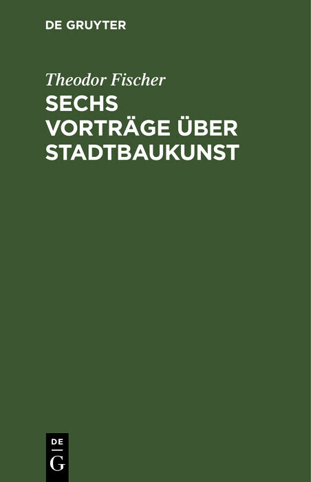 Sechs Vorträge über Stadtbaukunst main product photo