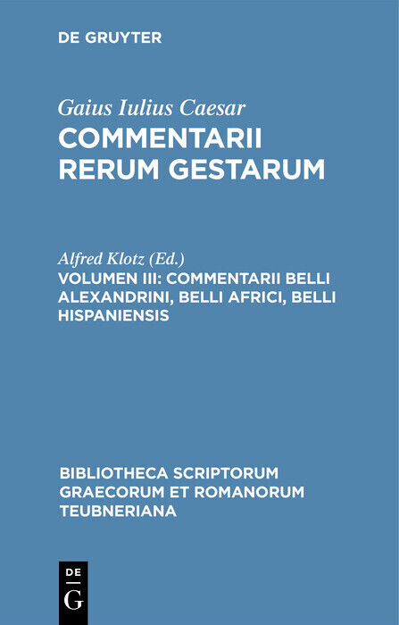 Commentarii belli Alexandrini, belli Africi, belli Hispaniensis main product photo
