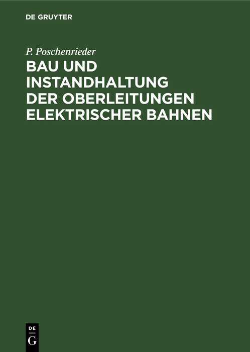 Bau und Instandhaltung der Oberleitungen elektrischer Bahnen main product photo