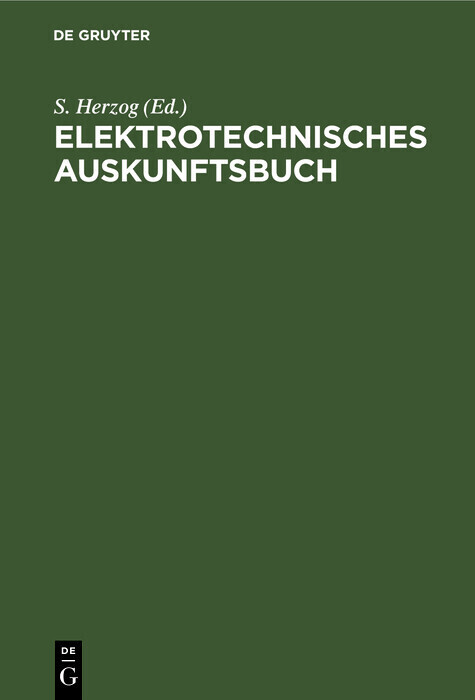 Elektrotechnisches Auskunftsbuch main product photo