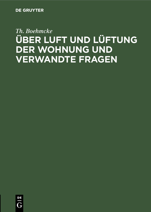 Über Luft und Lüftung der Wohnung und verwandte Fragen main product photo