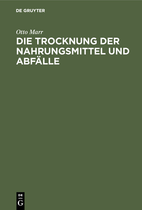 Die Trocknung der Nahrungsmittel und Abfälle main product photo
