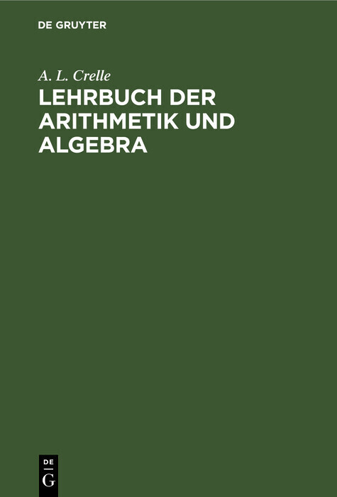 Lehrbuch der Arithmetik und Algebra main product photo