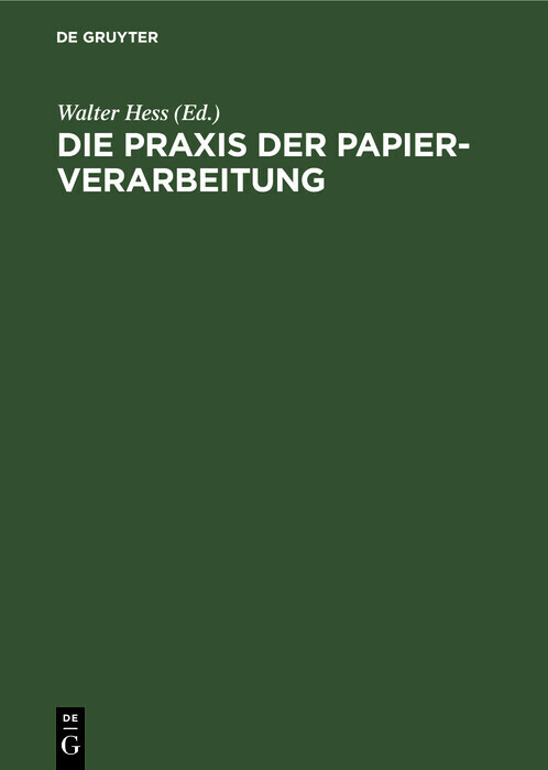 Die Praxis der Papier-Verarbeitung main product photo