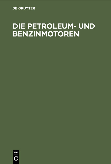 Die Petroleum- und Benzinmotoren main product photo
