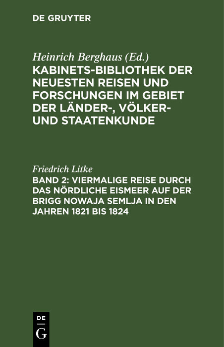 Viermalige Reise durch das nördliche Eismeer auf der Brigg Nowaja Semlja in den Jahren 1821 bis 1824 main product photo