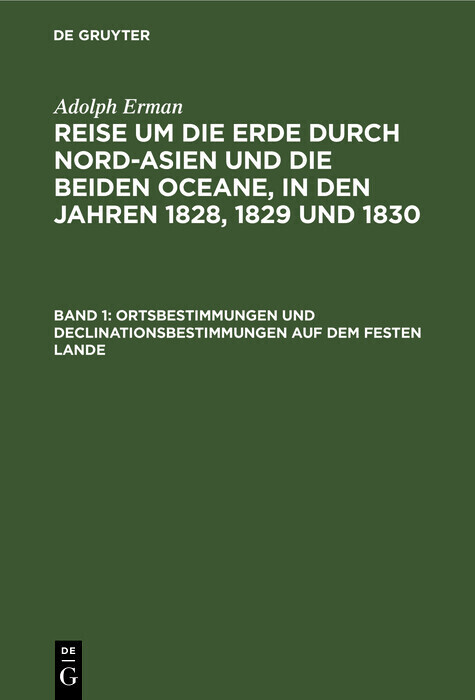 Ortsbestimmungen und Declinationsbestimmungen auf dem festen Lande main product photo