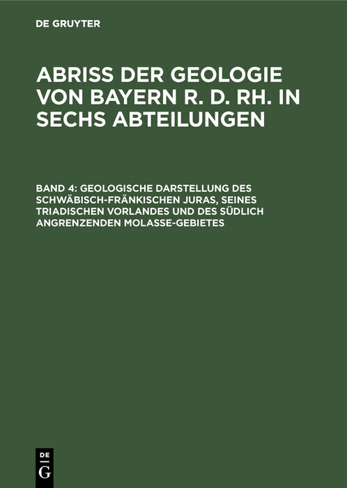 Geologische Darstellung des schwäbisch-fränkischen Juras, seines triadischen Vorlandes und des südlich angrenzenden Molasse-Gebietes main product photo