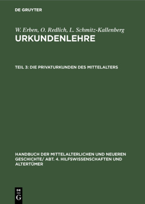 Die Privaturkunden des Mittelalters