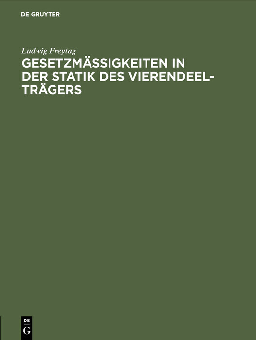 Gesetzmäßigkeiten in der Statik des Vierendeel-Trägers main product photo
