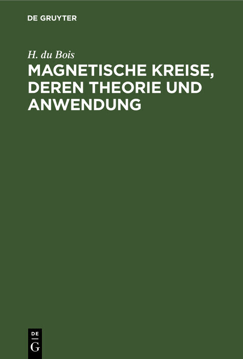 Magnetische Kreise, deren Theorie und Anwendung main product photo