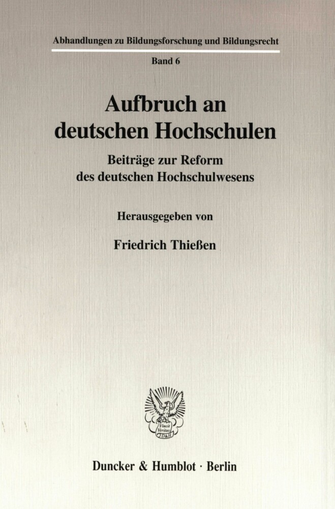 Aufbruch an deutschen Hochschulen. main product photo