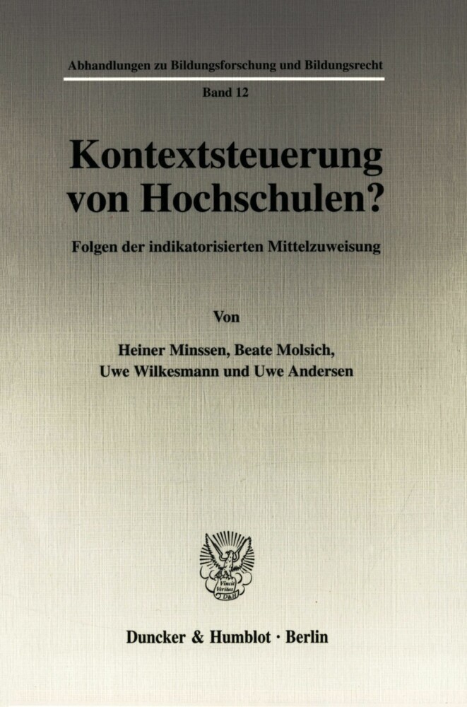 Kontextsteuerung von Hochschulen? main product photo