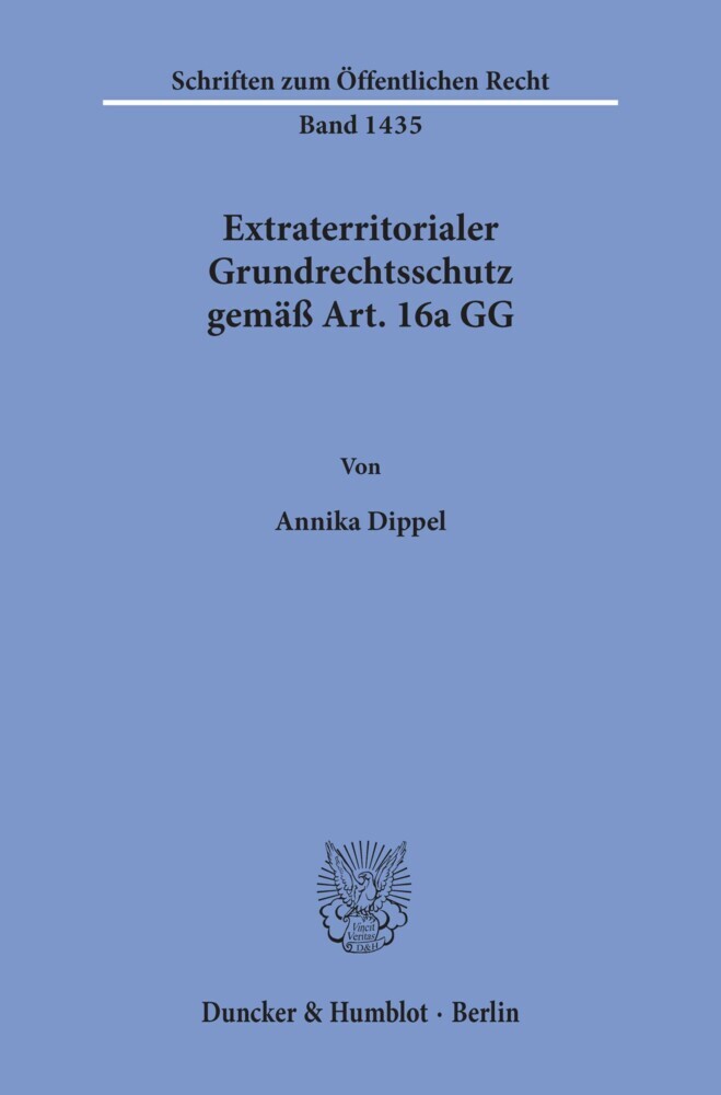 Extraterritorialer Grundrechtsschutz gemäß Art. 16a GG. main product photo