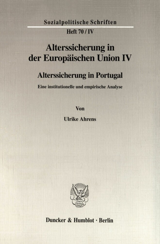 Alterssicherung in der Europäischen Union IV. main product photo