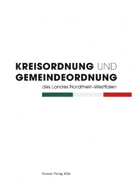 Kreisordnung und Gemeindeordung des Landes Nordrhein-Westfalen main product photo