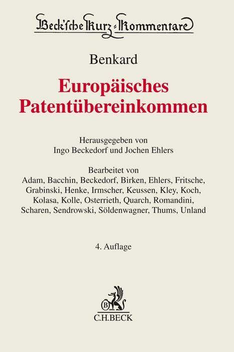 Europäisches Patentübereinkommen main product photo