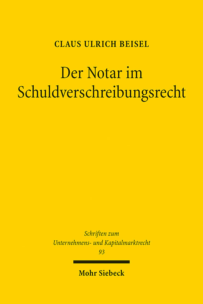 Der Notar im Schuldverschreibungsrecht main product photo