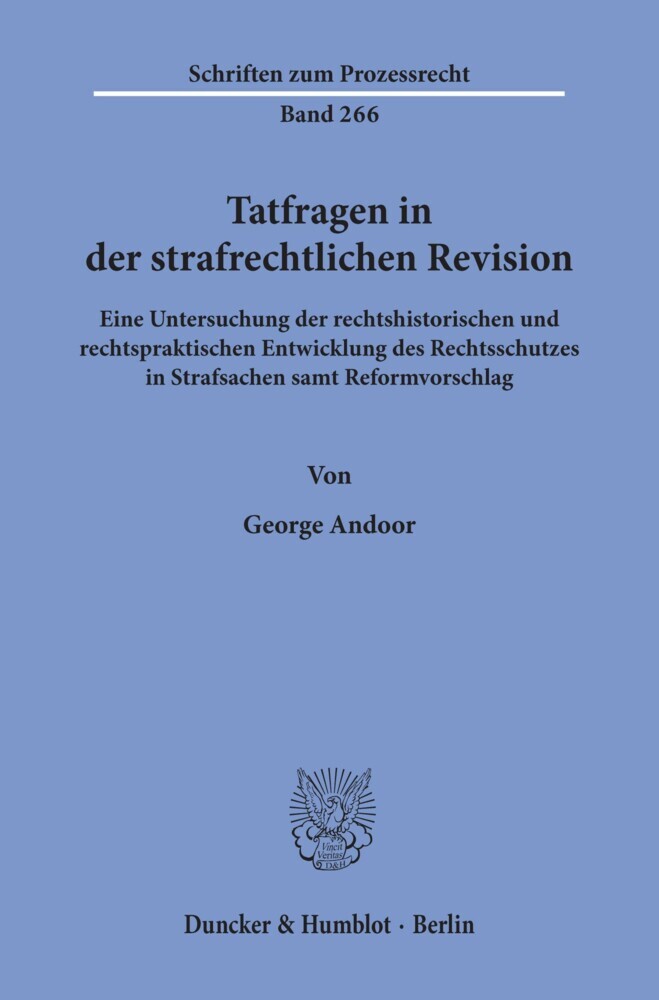 Tatfragen in der strafrechtlichen Revision. main product photo