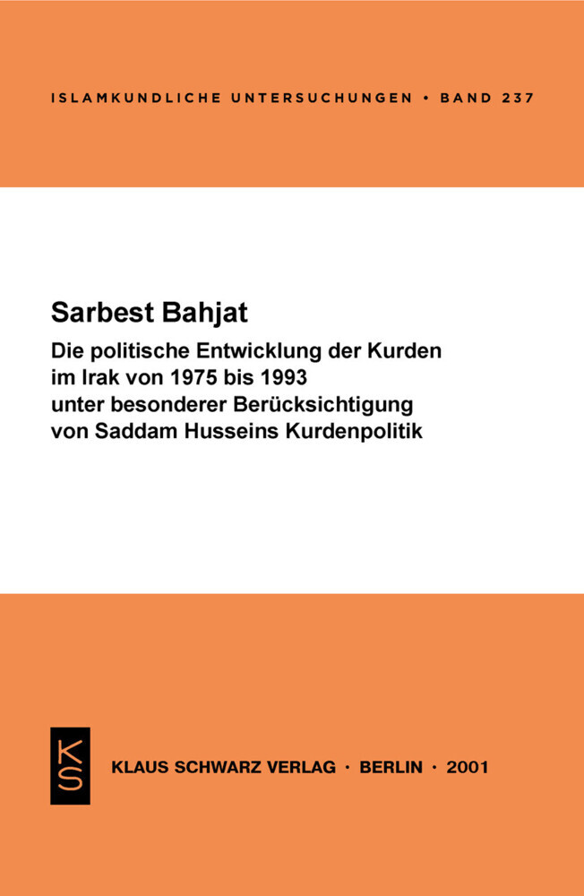 Die politische Entwicklung der Kurden im Irak von 1975 bis 1993 main product photo