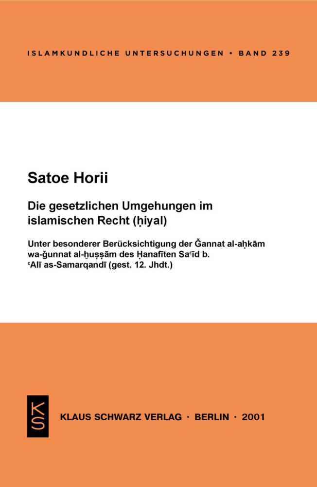 Die gesetzlichen Umgehungen im islamischen Recht (Hiyal) main product photo