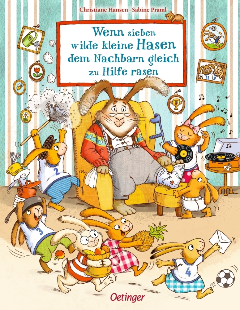 Wenn sieben wilde kleine Hasen dem Nachbarn gleich zu Hilfe rasen main product photo
