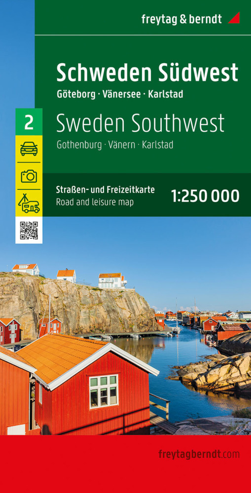 Schweden Südwest, Straßen- und Freizeitkarte 1:250.000, freytag & berndt main product photo
