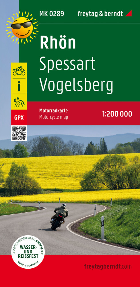 Rhön, Motorradkarte 1:200.000, freytag & berndt main product photo