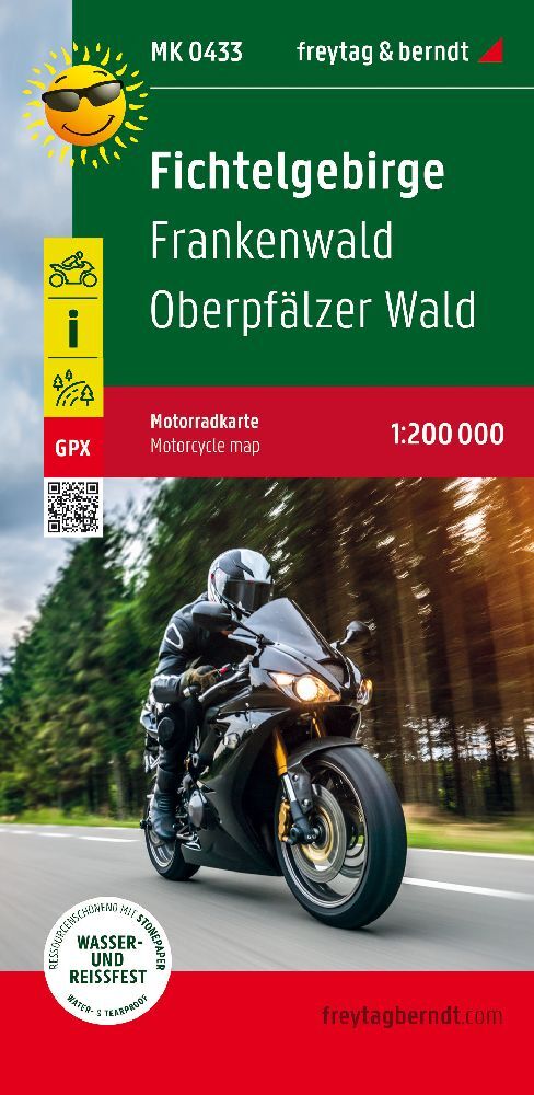 Fichtelgebirge, Motorradkarte 1:200.000, freytag & berndt main product photo