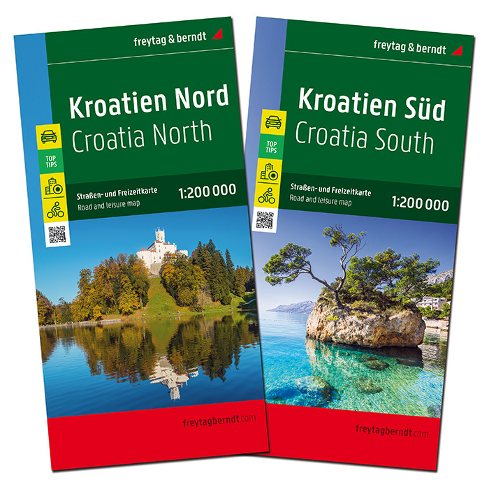 Kroatien, Straßenkarten-Set 1:200.000, freytag & berndt main product photo