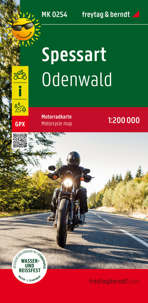 Spessart, Motorradkarte 1:200.000, freytag & berndt main product photo