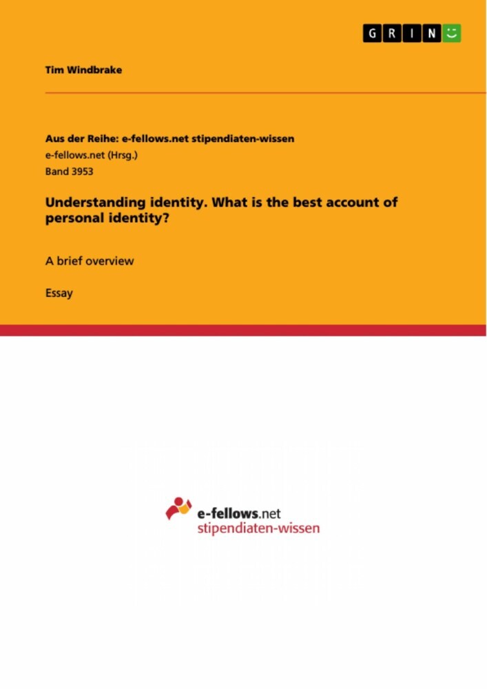 Understanding identity. What is the best account of personal identity? main product photo