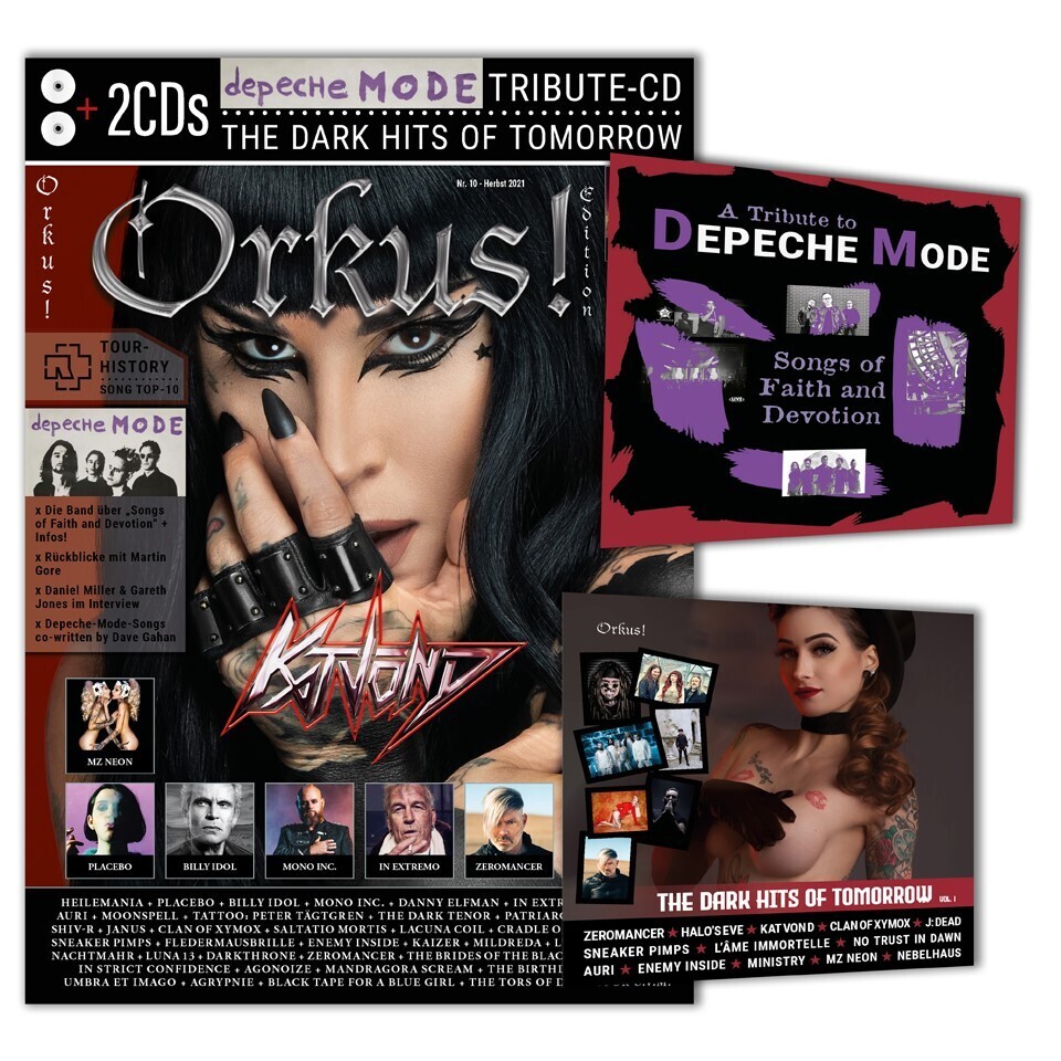 Orkus-Edition mit DEPECHE-MODE-Tribute-CD "SONGS OF FAITH AND DEVOTION"! Plus 2. CD: "THE DARK HITS OF TOMORROW" main product photo