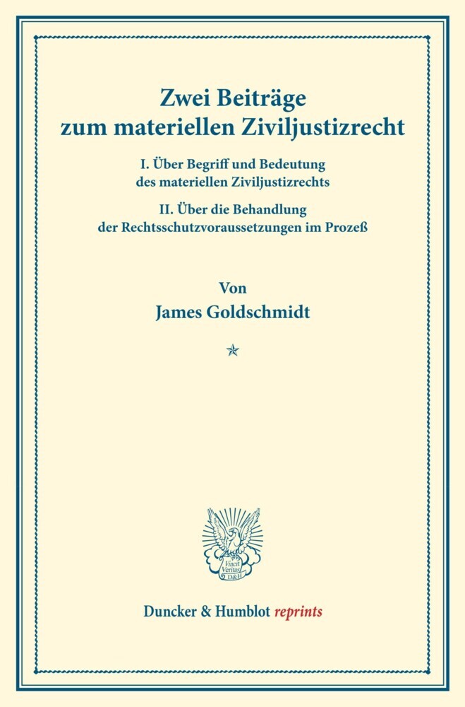 Zwei Beiträge zum materiellen Ziviljustizrecht. main product photo