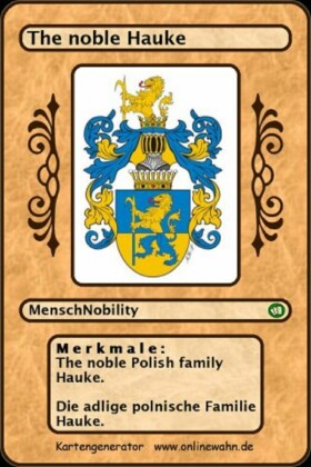The noble Polish family Hauke. Die adlige polnische Familie Hauke.